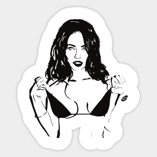 Megan Fox Artwork Design Sticker